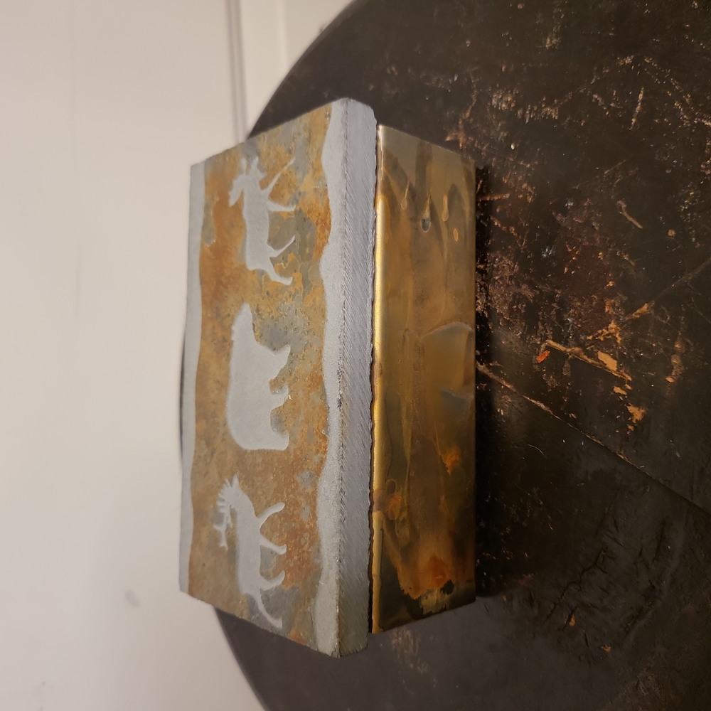 Moose Elk Bear Fireplace Match Box Holder Charles Mason Signed